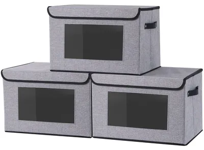 Produktbild von Set aus 3 faltbaren Aufbewahrungsboxen für Kleidung