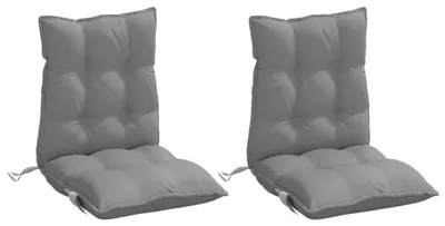 Image de Coussins confortables pour chaises de jardin, modèle bas, lot de 2