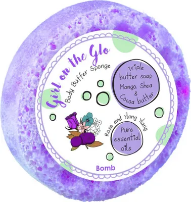 Produktbild von Bomb Cosmetics Body Buffer Duschschwamm Girl on the Glo, Seifenschwamm, Rosa, PGIRGLO04