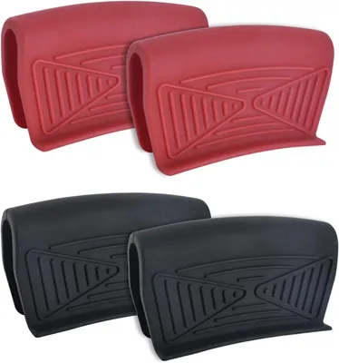 Imagen del producto de Protectores de silicona para ollas y sartenes, resistentes al calor hasta 250°C, paquete de 4 unidades, para la cocina