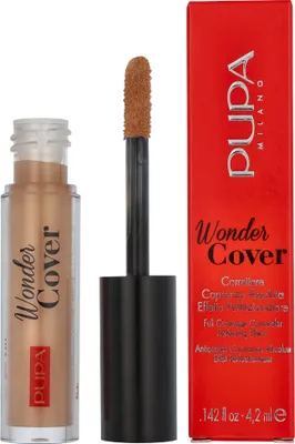 Productafbeelding van PUPA Milano Wonder Cover, Medium, Zandkleurig, Geschikt voor elk huidtype, Vloeibare foundation, Verpakt in een flesje, 4,2 ml