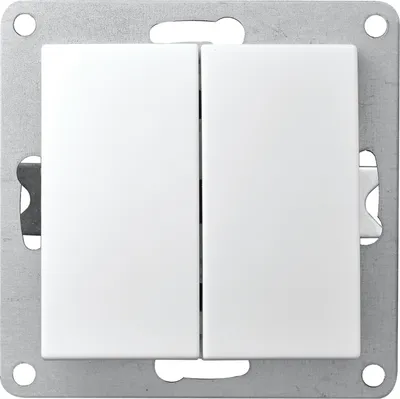 Produktbild von Taster McPower ''Flair'' 2-fach, 250V/10A, UP, weiß