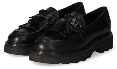 Imagen del producto de Chanclas de mujer Kaerlek, color negro, de cuero liso, talla 41