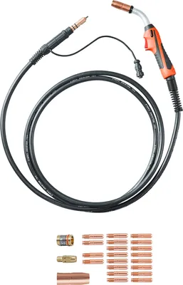 Produktbild von SucceBuy 250 Ampere MIG-Schweißpistole, 15 Fuß Kabel, kompatibel mit mehreren Miller-Schweißgeräten, passend für Drähte von 0,030", 0,035" und 0,045"