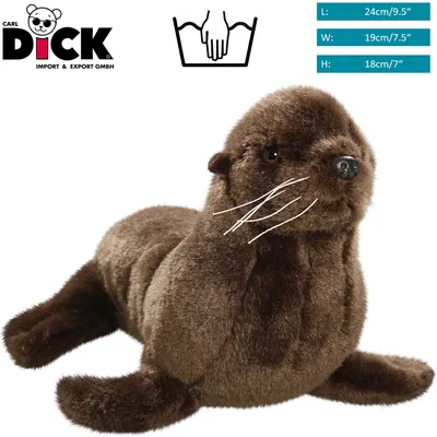 Obrázok produktu pre Carl Dick morský lev hnedý cca 24 cm dlhý, cca 18 cm vysoký 2926 Plyšová hračka, mäkká hračka, plyšové zvieratko