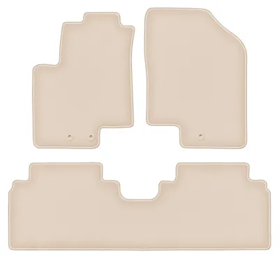 Produktbild von Velours-Fußmatten für Kia Venga 2009-2017 (Minivan) – 3-tlg, Beige, passgenau – Wielganizator FORTUNA