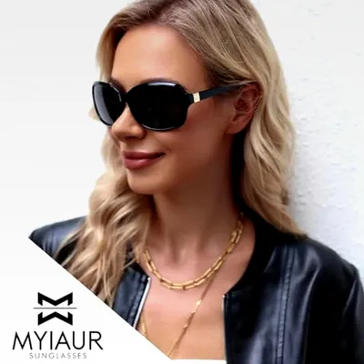 Produktbild von 2er-Set Damen-Sonnenbrillen mit polarisierten Gläsern, UV400-Schutz und Wraparound-Design für Outdoor und Mode