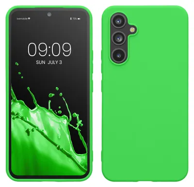 Produktbild von kwmobile Handyhülle für Samsung Galaxy A54 5G Hülle - TPU Case - Kabelloses Laden - Schutzhülle Cover in Neon Grün