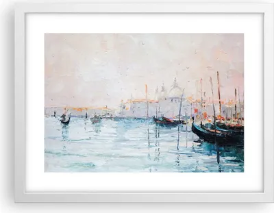 Produktbild von Gerahmtes Poster - Weißer Rahmen - Venedig Basilika - 40x30 cm - Wand Bild - Wanddeko - Wandbilder - Kunstposter - Wandposter - Bilderrahmen - Bilder - Kunstdruck - Wandbild - P2WAA40x30-3662