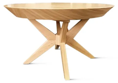 Produktbild von Masseno Ausziehbar Esstisch OVALIS 130 - 230 cm x 130 cm Rund Tisch für Wohnzimmer, Küche, Eichefarben