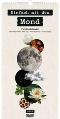 Immagine prodotto di DUMONT Familienplaner Einfach mit dem Mond 2027, 22 x 45 cm, tägliche Mondimpulse, 4 Spalten