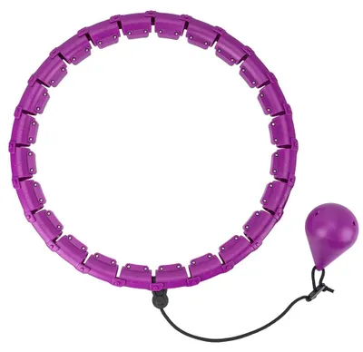 Immagine prodotto di Hula Hoop da fitness con resistenza – Cerchio da allenamento – Palla di peso rimovibile – Design modulare – Per adulti – Per l'allenamento della vita e degli addominali – Adatto per l'uso in interni
