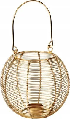 Produktbild von Moderne Edelstahl Laterne 18x18 cm für Innen & Außen, offenes Design für Kerzen