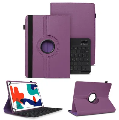 Produktbild von Schutzhülle Huawei MatePad 10.4 Hülle Tablet Tasche QWERTZ Bluetooth TastaturFarben:Lila