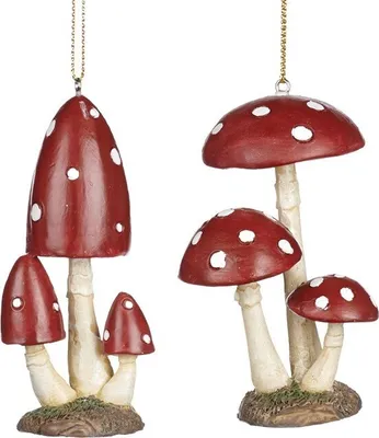 Produktbild von Goodwill Weihnachtshänger Pilz Rot-Weiß 5,5 cm Voordeelass. Pro 2 Stück