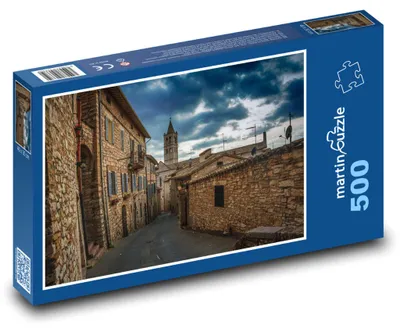 Zdjęcie produktu dla Puzzle 500 Kamienna uliczka we Włoszech - martinpuzzle