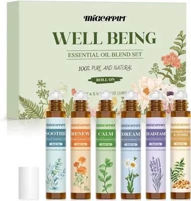 Zdjęcie produktu dla Zestaw olejków eterycznych, 6 x 10 ml, naturalna aromaterapia, do relaksacji