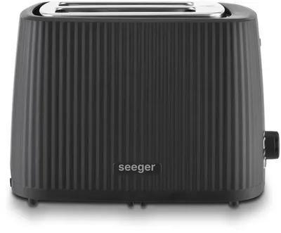Produktbild von Seeger Design Toaster, 7 Röststufen, herausziehbare Krümelschublade, 930 Watt, Schwarz, SGR150BK