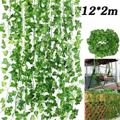 Obrázek produktu pro 12 ks Ivy Garland Ivy Bush Green Plant Umělé umělé rostliny dekorace Svatba