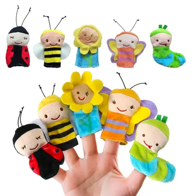 Immagine prodotto di Solidchoice - Set di 5 marionette a forma di dito per giochi creativi