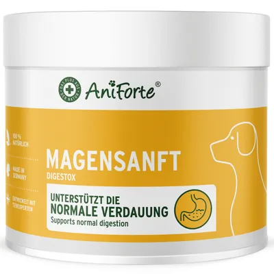 Produktbild von AniForte MagenSanft Pulver für Hunde 500g – Unterstützt Verdauung & Magen-Darm-Aktivität, natürlicher Magenschutz Hund mit Bentonit Pulver & Kräutern