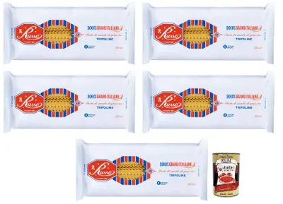 Produktbild von 5x Russo Tripoline N°82 Hartweizengrieß Pasta,100% Italienischer Weizen,500g-Packung + Italian Gourmet Polpa di Pomodoro 400g Dose