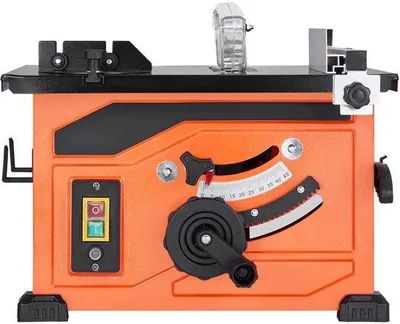 Imagen del producto de Sierra circular de mesa compacta, de 210 mm, 1200 W, con capacidad de corte de 225 mm, equipada con disco de corte de 24 dientes y una velocidad de 4800 revoluciones por minuto