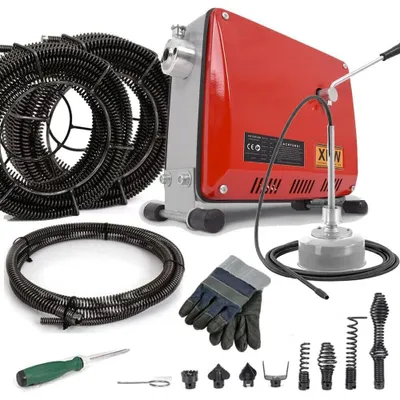 Produktbild von 16mm 29M Spiralen Elektrische Rohrreinigungsmaschine für Ø30-100mm, Spirale Ø10mm 5M, 500W Rohrreinigungsgerät Rohrreiniger Reinigung Abflussreiniger