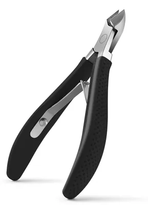 Produktbild von Nagelhautzange Profi Edelstahl 9mm Schwarz mit Silikongriff