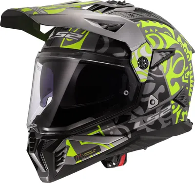 Produktbild von LS2 MX702 Pioneer II Rangi Motocross Helm, grau/neon-gelb, S (55/56)