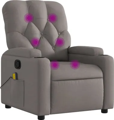 Obrázok produktu pre masážne kreslo vidaXL Taupe Fabric