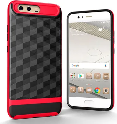 Produktbild von Hülle für Huawei P10 Backcover Case Handy Schutzhülle - Cover 3D Prisma Design Rot