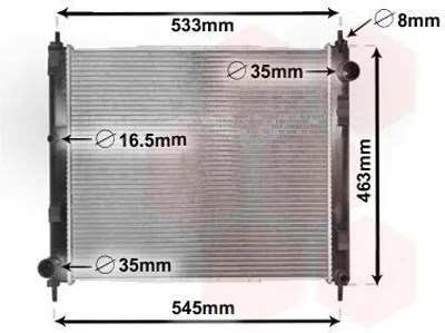 Produktbild von VAN WEZEL 33002385 Kühler Wasserkühler Motorkühler für NISSAN JUKE (F15) CUBE (Z12)