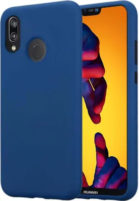 Produktbild von Cadorabo Hülle für Huawei P20 LITE 2018 / NOVA 3E Schutz Hülle in Blau Hybrid Handyhülle Etui TPU Silikon Cover