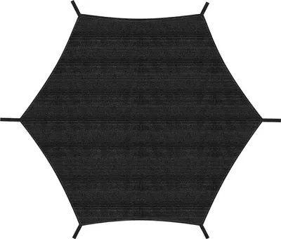 Image de TolleTour Couverture d'ombrage pour trampoline, résistante à la déchirure et aux rayons UV, auvent d'été pour trampoline à 6 arceaux, rond, noir, Ø 244