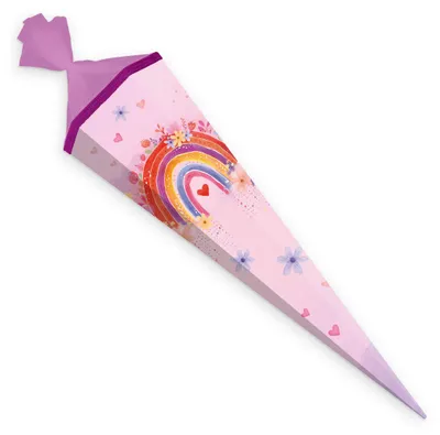 Produktbild von itenga Schultüte 85cm eckig Motiv Regenbogen - RAINBOW DREAMS