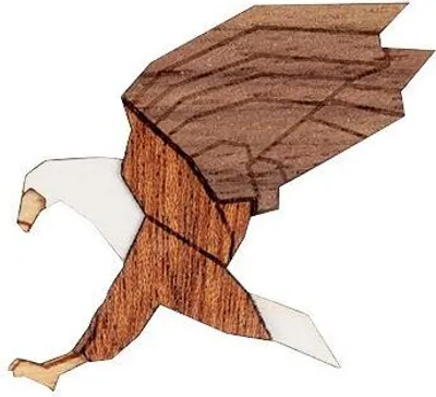 Zdjęcie produktu dla BeWooden Broszka Orzeł Broszka wykonana z drewna uniwersalna
