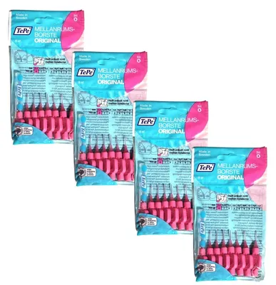 Produktbild von 4x TePe Original Interdentalbürsten - 0,4mm pink  - 4x 8 Stück