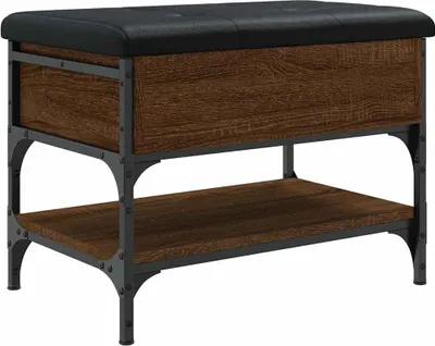 Obrázok produktu pre vidaXL Lavica na topánky hnedý dubový vzhľad 62x42x45 cm materiál na báze dreva