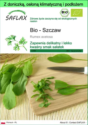 Zdjęcie produktu dla SAFLAX - Garden to go - Bio - Szczaw - 400 Nasiona - Z doniczką, pokrywą klimatyczną i podłożem do uprawy - Rumex acetosa