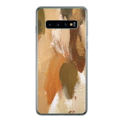 Produktbild von MuchoWow® Handyhülle Schutzhülle Hülle für Samsung Galaxy S10 Farbe - Orange - Grün Silikon Softcase Handy Hülle - Handytasche