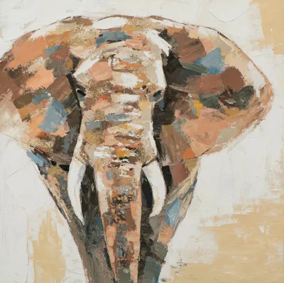 Produktbild von ArtUniverse Leinwandbild Imposanter Elefant 90 x 90 cm