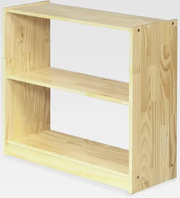 Produktbild von Standregal mit 3 Böden, Natur - Bücherregal aus Kiefer Massivholz für Kinderzimmer oder Büro