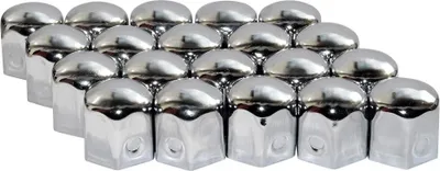 Produktbild von Kfz Zierkappen f. Radschrauben 17 mm 20-tlg.,verchromter Stahl