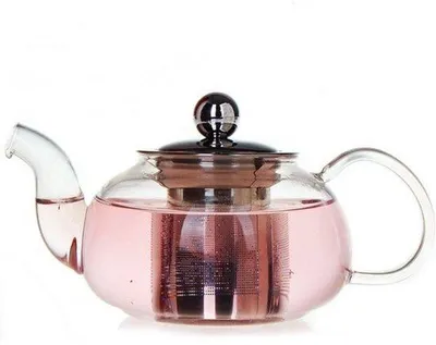 Productafbeelding van Unyqoos® Glazen theepot, 1 liter – Gemaakt van borosilicaatglas, met roestvrijstalen theezeef, deksel, hittebestendig en vaatwasmachinebestendig