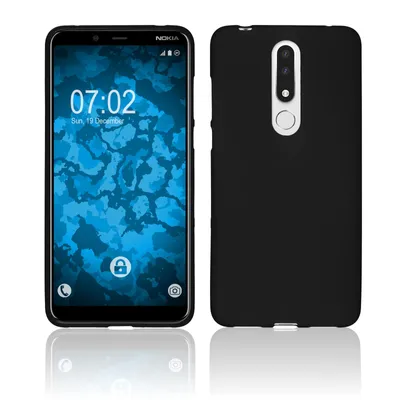 Produktbild von PhoneNatic Case kompatibel mit Nokia 3.1 Plus - schwarz Silikon Hülle matt Cover