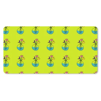 Produktbild von MuchoWow® Mauspad Mousepad Blumen - Vasen - Muster 60x30 cm - Mousepads - Maus Mat - Pad - Mausunterlage - Nachhaltig