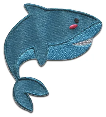 Produktbild von Hai Piraten Tiere - Aufnäher, Bügelbild, Aufbügler, Applikationen, Patches, Flicken, Zum Aufbügeln, Größe: 6,1 x 4,6 cm