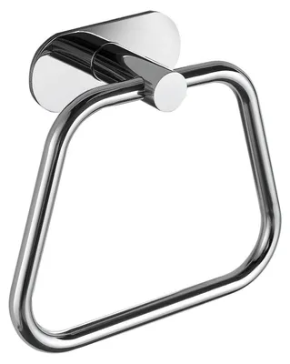 Image de Support-serviette adhésif en acier inoxydable chromé, fixation murale sans perçage