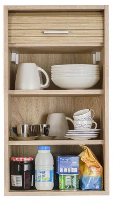 Produktbild von SIMMOB Küchenschrank Schrank Oberschrank Hängeschrank mit Rollladentür B 40 cm, Farbe:Eiche-Eiche